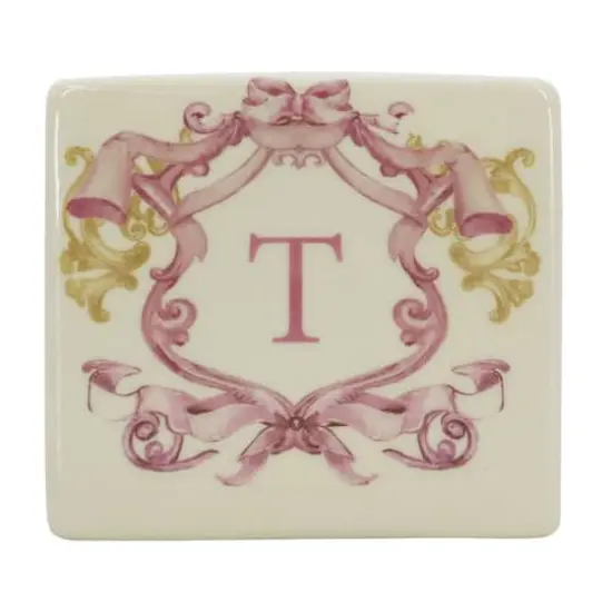4.5" x 4" Ceramic Monogram D&eacute;cor by Ashland&reg; T {1}
