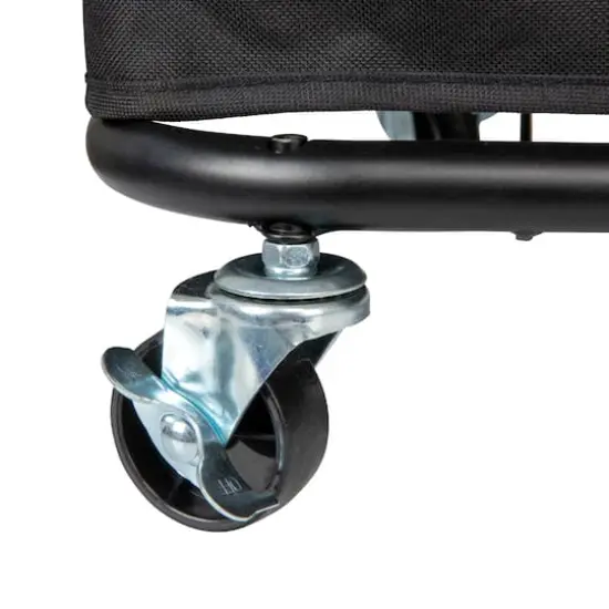 Household Essentials 34" Long Black 3-Bag Rolling Laundry Sorter {9}