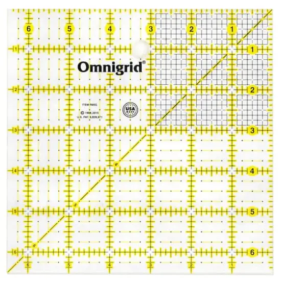 Omnigrid&reg; 6.5" x 6.5" Square Quilting & Sewing Ruler {1}