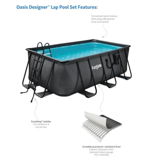 Funsicle 13ft. Oasis Designer Above Ground Pool Set {4}