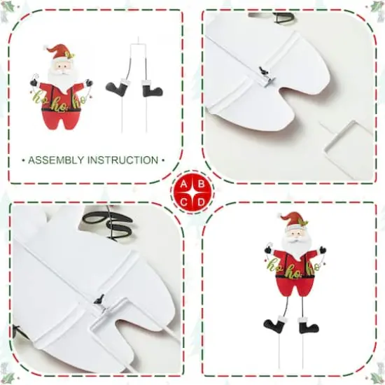 Glitzhome&reg; 36" Metal Santa HOHOHO Yard Stake {7}