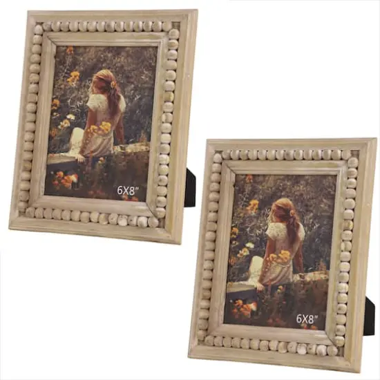 2 Pack Light Brown Wood Bohemian 9" x 11" Frame {9}