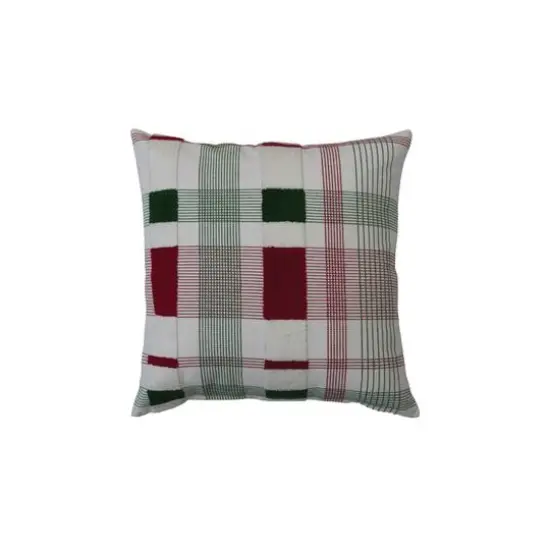 Hello Honey&reg; Red & Green Plaid Pillow {1}