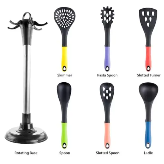 MegaChef Assorted Color Nylon Cooking Utensils Set, 7ct. {11}