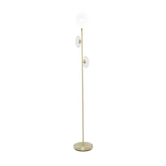 Gold Iron Modern Floor Lamp, 67" x 10" x 10" {3}