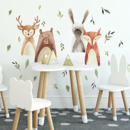 RoomMates Watercolor Woodland Critters Peel & Stick Decals {3}