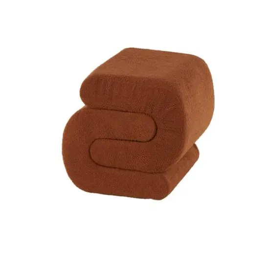 19" S-Shaped Room Ottoman with Connected Arches Copper {7}