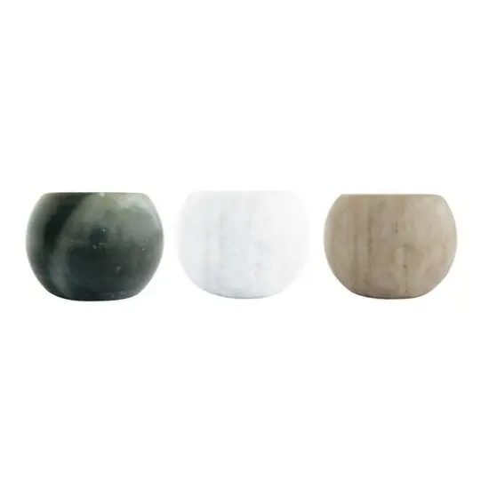 Hello Honey&reg; 3" Multicolor Round Marble Bowl Set {1}