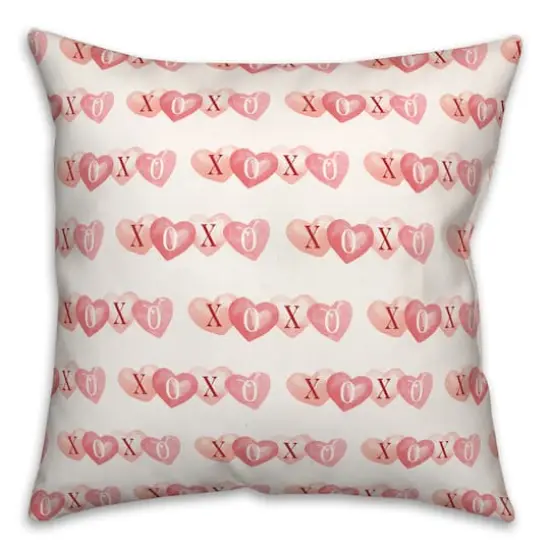 XOXO Hearts Pattern Throw Pillow {1}