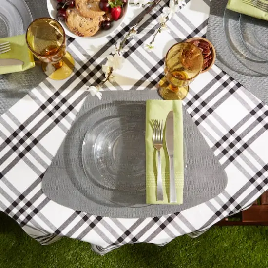 DII&reg; Solid Wedge Vinyl Table Placemats, 6ct. Gray {6}