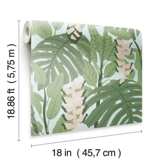 RoomMates Bunaken Peel & Stick Wallpaper Green/Blue {9}