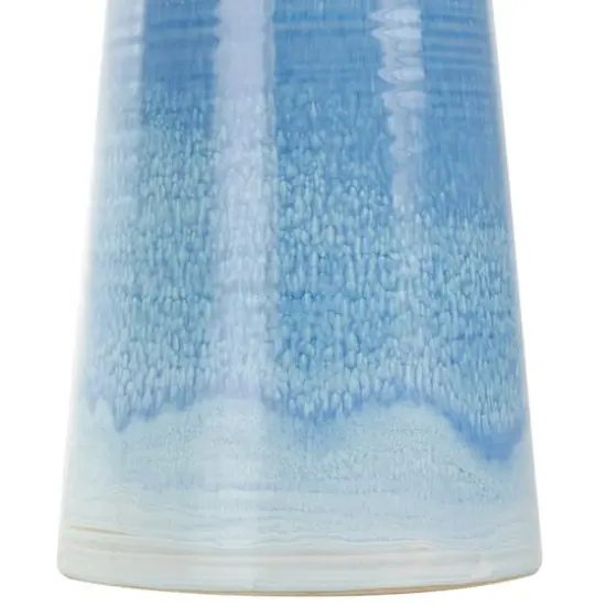 21" Blue Ceramic Bubble Inspired Ombre Vase {4}