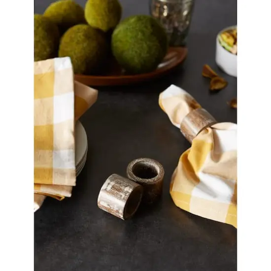 DII&reg; Whitewashed Wood Band Napkin Rings, 6ct. {5}