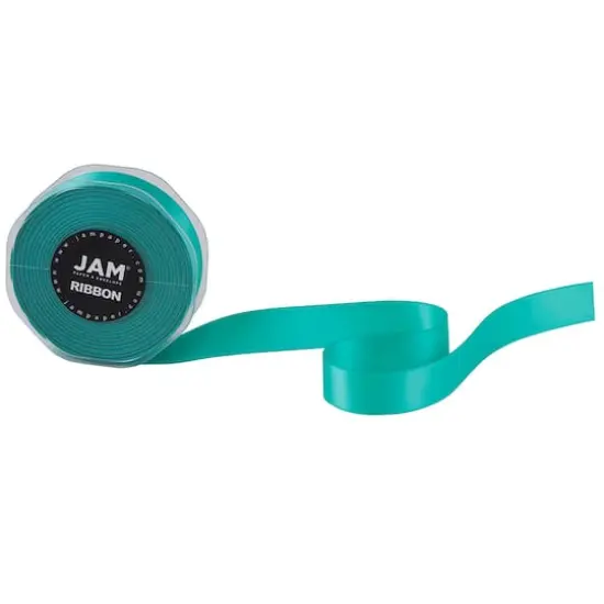 JAM Paper 7/8" x 25yd. Double Face Satin Ribbon Tropical Blue {5}