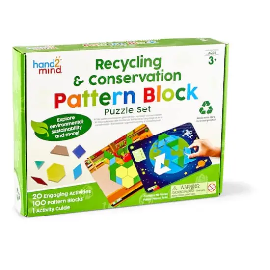 Hand2mind® Recycling & Conservation Pattern Block Puzzle Set {1}