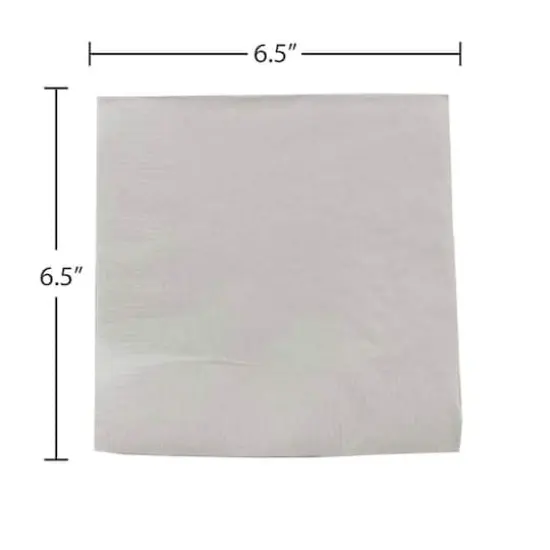 JAM Paper Medium Lunch Napkins, 100ct. Silver {4}