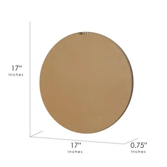 American Art Decor&trade; 17" Brown and White Boho Rustic Farmhouse Wood Framed Wall Medallion {7}