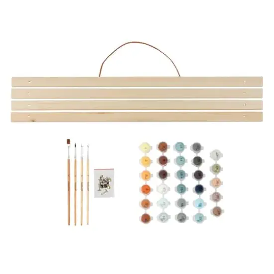 20" x 16" Dinosaur Battle Paint-by-Number Kit with Wood Display Hanger by Artist's Loft&reg; {3}