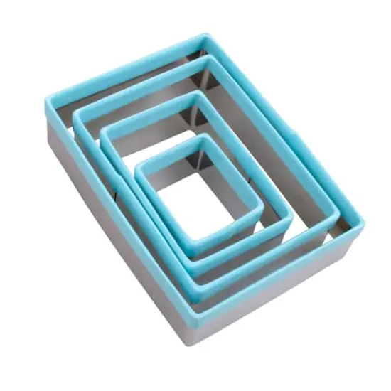 Rectangle Stainless Steel Nested Cookie Cutter Set by Celebrate It&reg; {4}