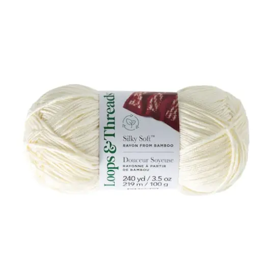 Silky Soft&trade; Yarn by Loops & Threads&reg; Winter White {1}