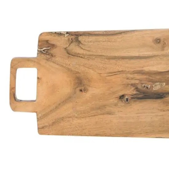 Hello Honey&reg; 27.5" Rectangle Acacia Wood Cheese/Cutting Board with Square Handle {5}