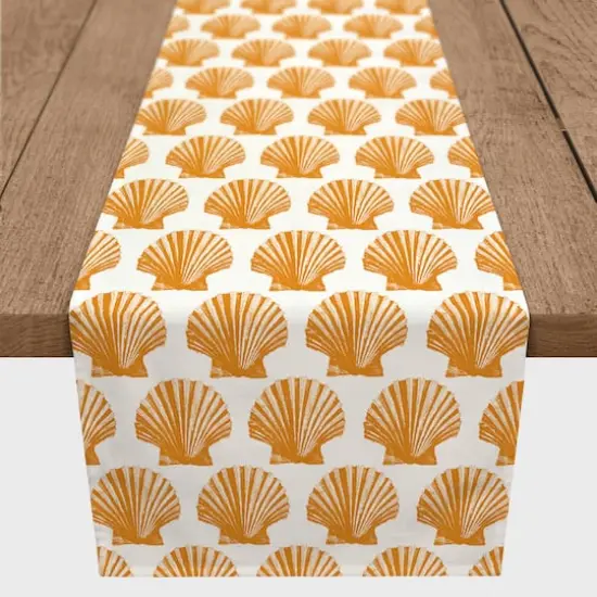 Shells Indoor/Outdoor Table Runner Orange Shells {4}