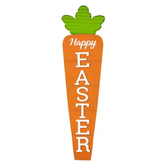 Glitzhome&reg; 41.5" Easter Wooden and Metal Carrot Porch Decor {1}