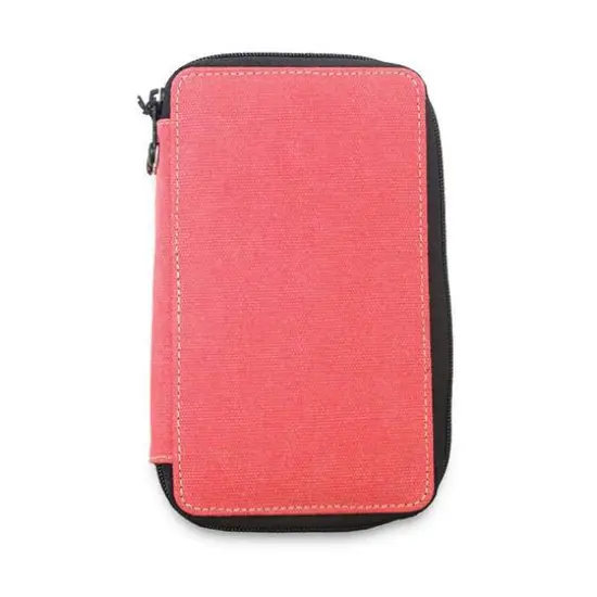 Global Art 24 Slot Canvas Pencil Case Rose {1}