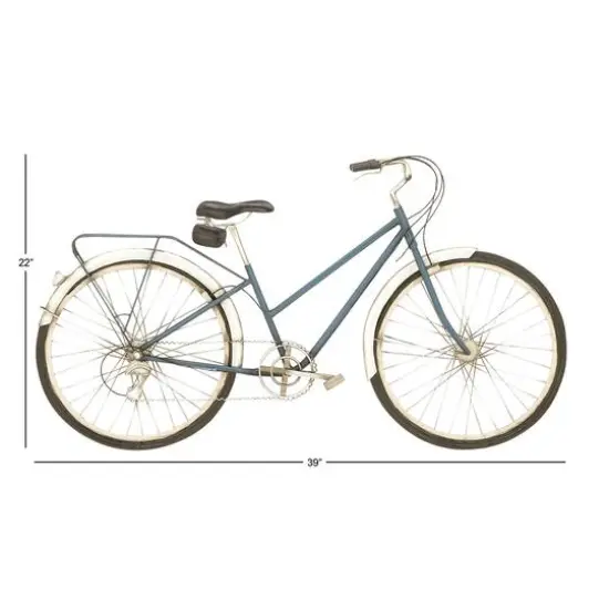 Blue Bicycle Metal Vintage Wall D&eacute;cor {6}