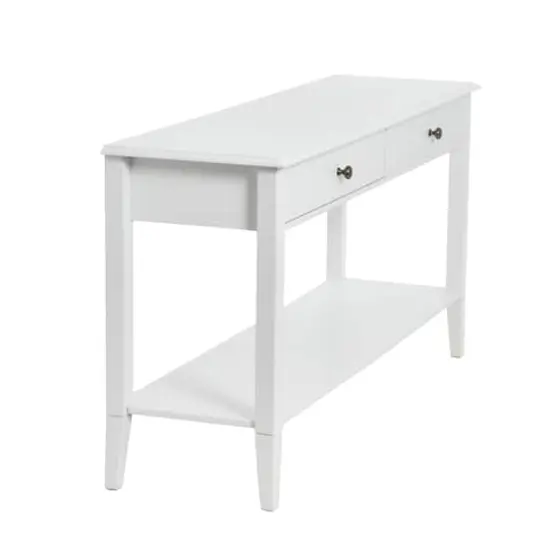 Hello Honey&reg; Pleasantville White Console Table with 2 Drawers {7}