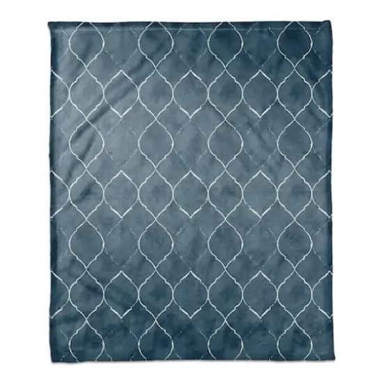 Blue Ogee Coral Fleece Blanket {1}