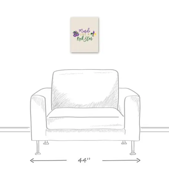 Mardi Gras Rock Star Canvas Wall Art {6}