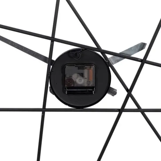 CosmoLiving by Cosmopolitan 24" Black Metal Contemporary Wall Clock {9}