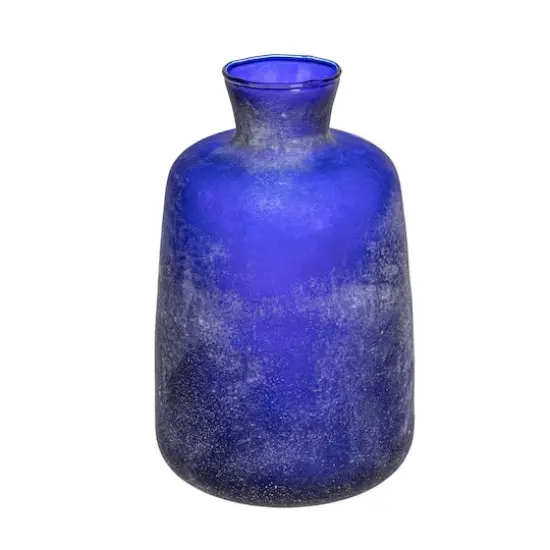 Hello Honey&reg; 9.25" Cobalt Blue Distressed Glass Vase {1}