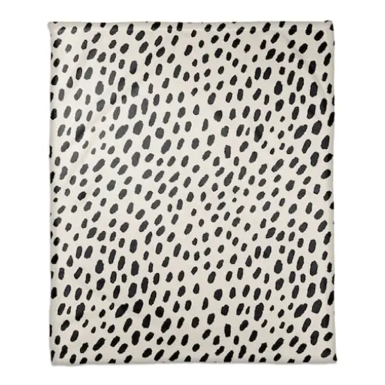 Monochromatic Spot Pattern 50" x 60" Coral Fleece Blanket {1}