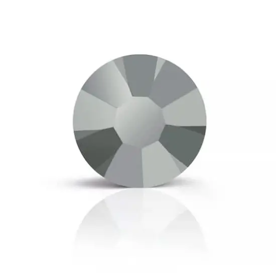 Preciosa MAXIMA SS20 Flatback Czech Crystals, 144ct. Jet Silver Flare {1}