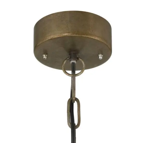 Hello Honey® 23.4" Black Metal, Rattan & Wood Bead Chandelier {8}