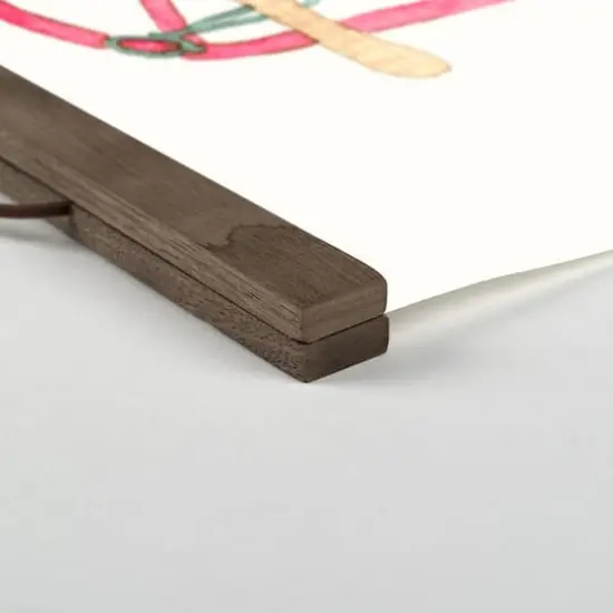 Dashing Snow Sled 12x18 Teak Hanging Canvas {3}