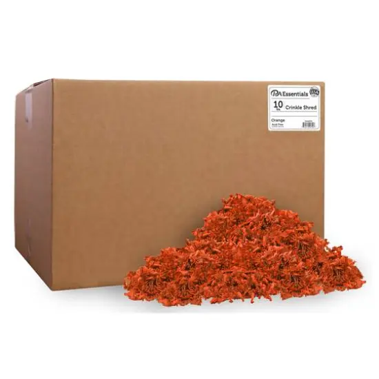 PA Essentials Crinkle Shred Box, 10lb. Orange {1}