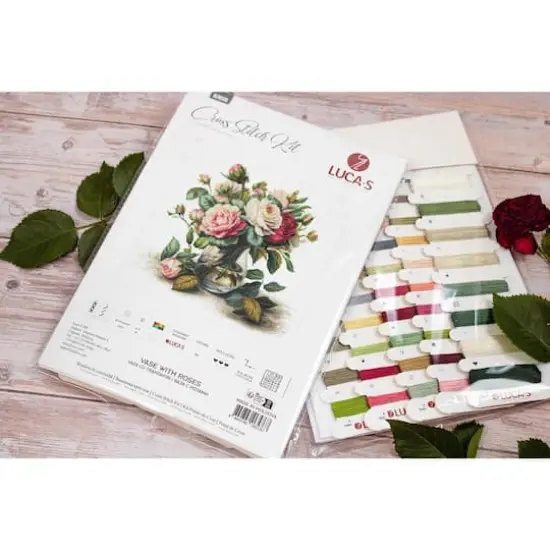 Luca-S Vase with Roses Counted Cross Stitch Kit {7}
