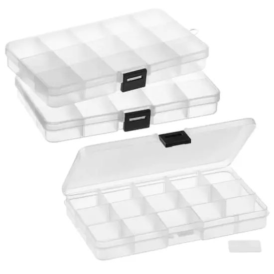 Small Clear Bead Storage Cases, 3ct. by Bead Landing&trade; {4}