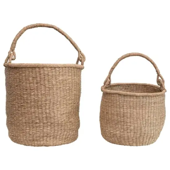 Hello Honey&reg; Handwoven Seagrass Baskets with Handles Set {10}