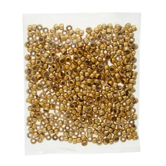 John Bead 6mm Metallic Mini Pony Beads, 500ct. Gold {6}