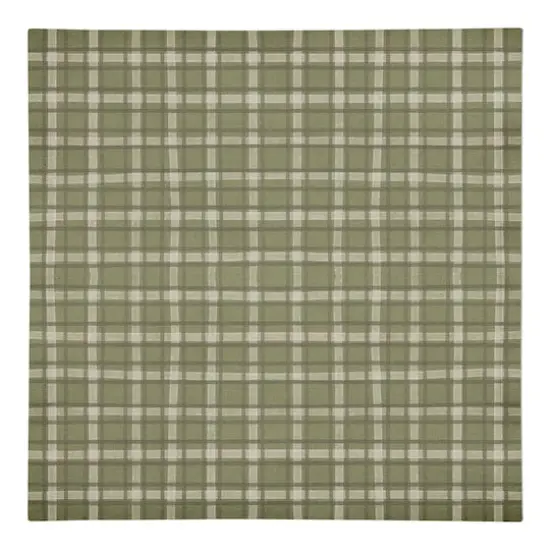 Green Multi Plaid Cotton Twill Napkin {1}
