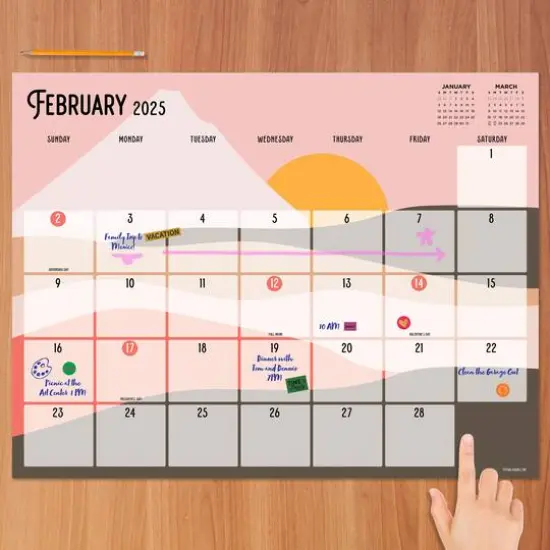 TF Publishing Large 2025 Landscapes Monthly Blotter Desk Pad Calendar {5}