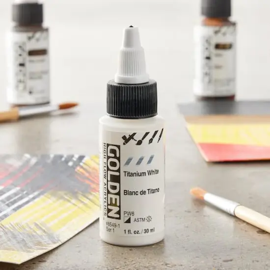 Golden&reg; High Flow Acrylics, 1oz. Titanium White {3}