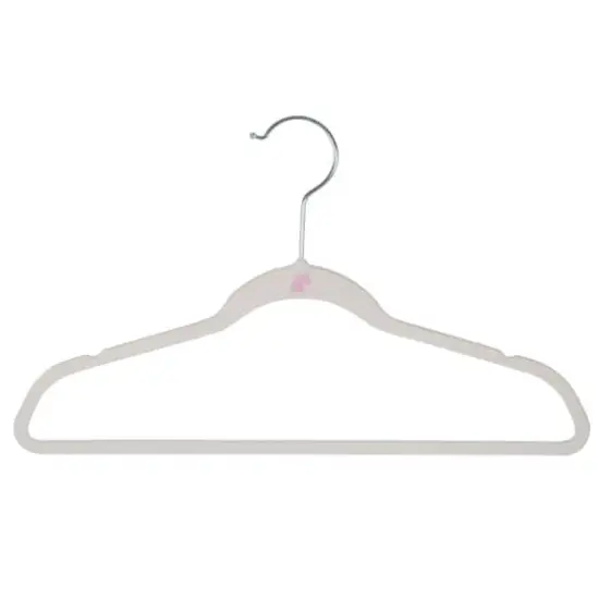 Simplify Kids Velvet Hangers, 25ct. White {4}