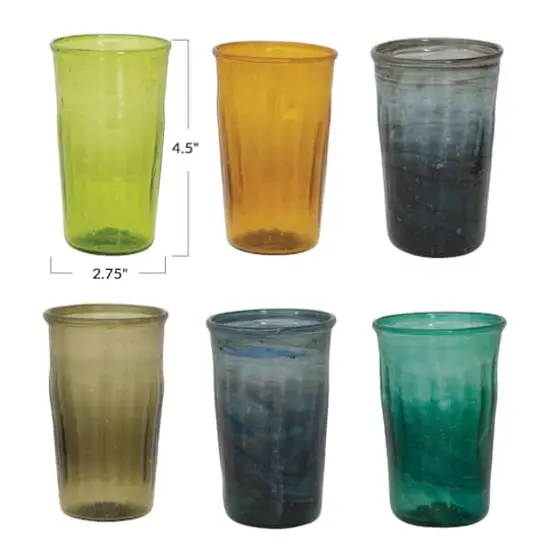 Hello Honey® 12oz. Hand Blown Multipurpose Drinking Glass & Votive Holder Set {3}