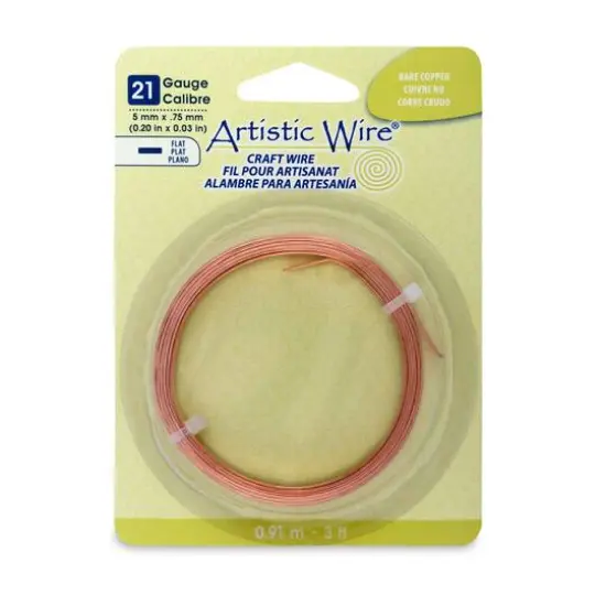 Artistic Wire&reg; 21 Gauge Flat Craft Wire Silver {2}