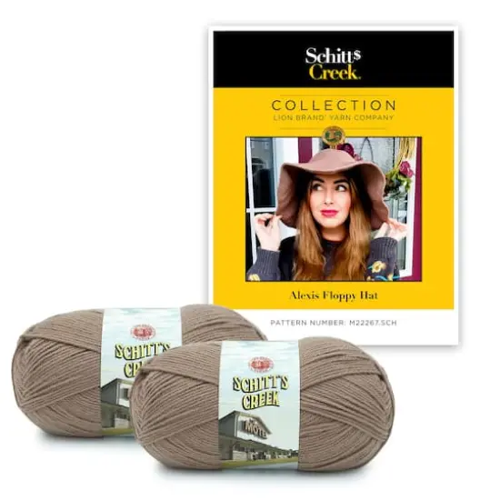 Lion Brand Yarn Schitt's Creek Alexis Floppy Hat Bundle {1}